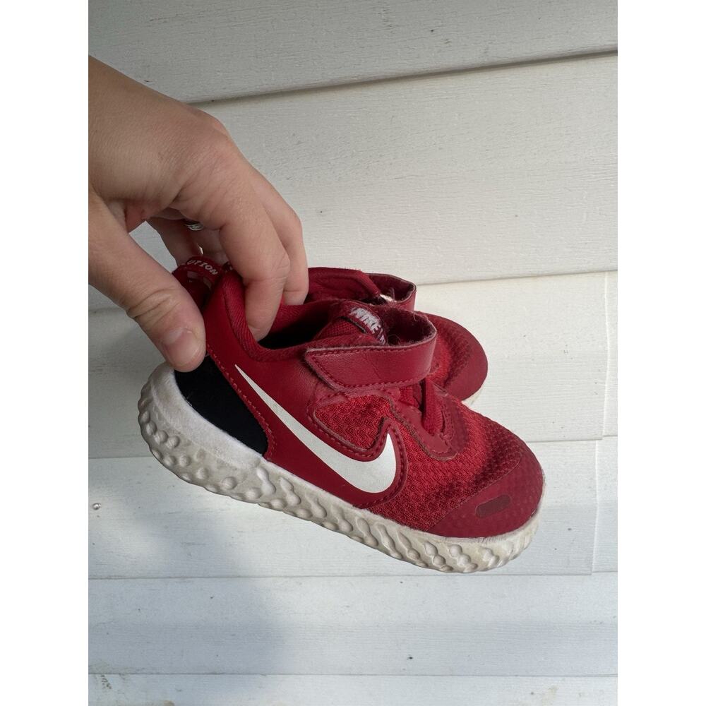 Nike Revolution 5 Red Running Shoes Sneakers BQ5672-600 Kids Size 7C